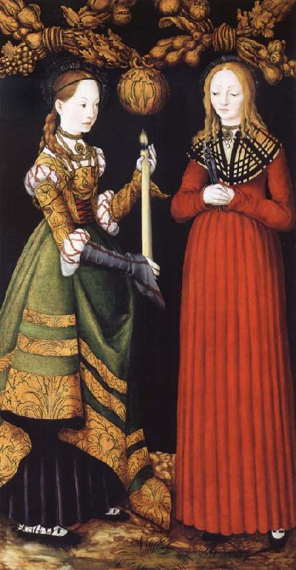 CRANACH, Lucas the Elder Saints Genevieve and Apollonia